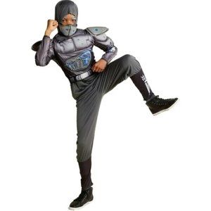 Light-up Cyborg Ninja Hooded Costume Child Boy's LG Halloween Stealth Armor NEW